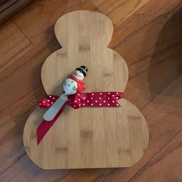 Snowman cheeseboard with knife - Picture 1 of 5